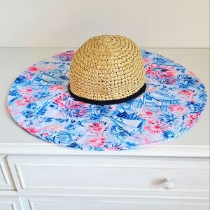 Lilly Pulitzer straw and fabric hat